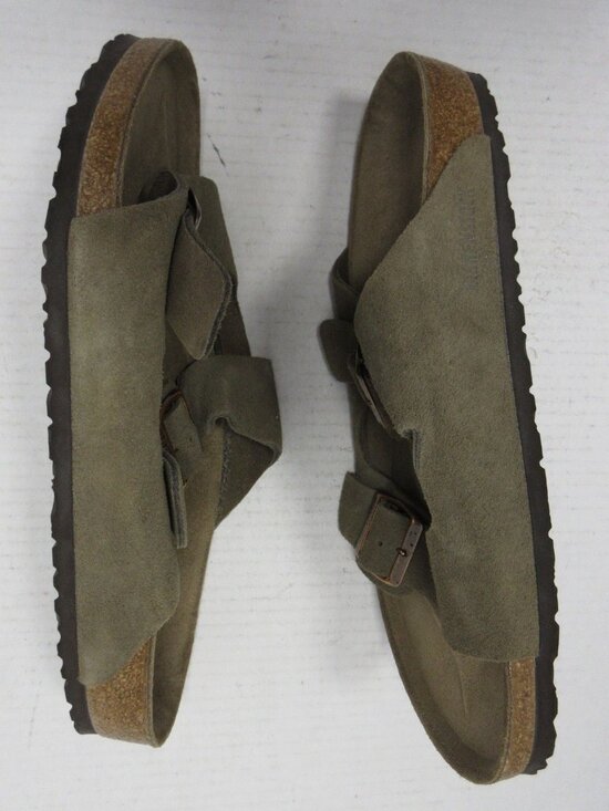 Brand New! Birkenstock Men\'s Two-Buckle Suede Sandals in Olive Brown Size 11 main image 10